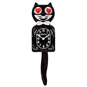 Classic Black Kit-Cat Klock Clock with Heart Eyes Limited Edition